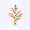 50 PCS 27537mm Metal Alloy Gold Silver Color Branch Pendant Connectors Charm For Jewelry Making 240309