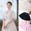 Scarves Spring Summer Chiffon Shawl Multi-color Women's Wedding Dress Cheongsam Short Cape With Diamond Buckle Sun Proof Wraps Wholesale