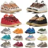 Scarpe firmate Mesh intrecciato Stringate stile anni '90 Sneaker straordinaria Nappa Uomo Donna Scarpe da ginnastica Scarpe classiche Pelle di vitello Gomma goffrata Pelle Curb Sneakers 47