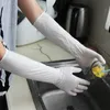 Disposable Clean LongRubber Flexible Waterproof Dishwashi Acid and Alkali Resistant Kitchen Tools Nitrile Gloves 240314