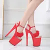 Dress Shoes Walking Show Artifact Model High Heels 17cm 20CM Fur Woman Sandals PU Summer Sexy Platform Nightclub Party Wedding H240321X4OV9G3Z