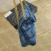 denim loulou designer väska puffer kvinna bokstav crossbody väskor y form läder axel väskor designer kvinnor väska kedja lyxys handväskor purses designer kvinna handväska