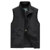 Gilet de travail d'été pour hommes, gilet tactique multi-poches, grande taille, randonnée, pêche, sans manches, printemps, été, M-6XL