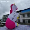 groothandel aantrekkelijke 3/4/5m buiten opblaasbare eenhoorn mascotte model gigantisch luchtgeblazen dier voor reclame gemaakt in China 001