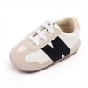 Nouveau bébé baskets enfant en bas âge enfants chaussures pieds nus semelle souple en plein air premiers marcheurs 0-5 ans pour garçon filles en cuir enfants Tennis chaussures de mode