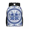 Mochila Azul Vasos Orientais Viagem Mulheres Homens Escola Computador Bookbag Chinoiserie Porcelana College Student Daypack Bags