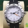 Hareket RLX İzle Temiz İğne Siyah Explorer Beyaz Yüksek Kadran Turuncu Kalite Paslanmaz Çelik 42mm 216570 Makine L