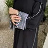 Roupas étnicas Keffiyeh Linho Fechado Abaya Muçulmano Hijab Vestido Patchwork Palestina Abayas para Mulheres Dubai Turquia Ramadan Islâmico Kaftan