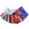Dekoracja partyjna String Międzynarodowe Banery Banery Wystrój Flagi krajowy World Soccer Themed Materia