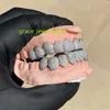 Ювелирные изделия в стиле хип-хоп с муассанитом Grillz на заказ, настоящее золото Siold, серебро 925 пробы со льдом, VVS с муассанитом и алмазными зубами Grillz