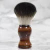 Brush AD2X hommes blaireau rasage manche en bois appareil de nettoyage de la barbe du visage de haute qualité outil de Salon professionnel brosse de rasoir de sécurité