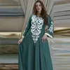 Vêtements ethniques 2024 Ramadan Eid Brodé Femmes Musulmanes Abayas Islamique Jalabiya Mubarak Kaftan Marocain Maxi Robe Robe Dubaï Turquie Abaya