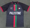 2024 2025 Palestina voetbalshirts wit en zwart centrum streep rood groen voetbal shirt 24 25 Palestina voetbaluniform