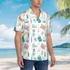 Erkekler Sıradan Gömlekler Seyahat Tatili Gömlek Pasaport Tatil Bavul Klasik Hawaii Erkek Kısa Kollu Şık Büyük Boy Bluz