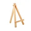 Decorative Plates 2pcs Mini Display Board Stand Desktop Wooden Tripod For Easel Mobile Po Frame Ornaments DIY Props