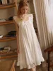 Kobietowa odzież sutowa biała retro dziob wiktoriańskie piżamą koszulę nocną 2024 Kobiety Summer Ruffles koronkowe wróżki vintage księżniczka Nightdress Lolita