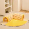 Tunnel Cat Nest Winter Warm Removable Washable Bed Shelter Closed House Autumn and Mat Pet Supplies Accessories 240304
