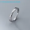 Ringas originais da banda de tendência da moda de designers Nalan S925 Silver Diamond Inclaid Roman Digital Casal Style Ring Niche Temperament Men and Womens