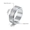 Вращающиеся кольца из нержавеющей стали, кольцо для снятия беспокойства для мужчин и женщин, ювелирные изделия