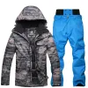 Set 30 taitini da uomo mimetizzati più dimensioni set di abiti da sci waterproof inverno inverno costumi a neve + pantalone maschio