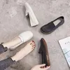 Casual Shoes Large Single Shoe Women's 2024 Summer British Versatile Leather Soft Bottom Small White Lefu Maternity