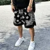 Shorts masculins High Street Chic Cashewif Fleur Shorts baggy Hommes et femmes Sports rétro Shorts hip hop