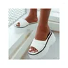 Slippare Storlek 35-43 Brand Ladies Platform Summer Sandals Fashion Fast Wedges High Heels Women's Casual Party Woman Slides