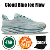 Designer Bondi Clifton 8 9 Buty do biegania dla mężczyzn Kobiety Triple Black Cloud Blue Blanc de Blanc Outdoor Mens Buts Treakers Sneakers ROZMIAR 36-47