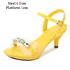 Dress Shoes Women 2022 Summer New Candy Color Open Toe Sandals 11CM Shining Diamond Stiletto Female Sexy Transparent High Heels H240321OXD4MUKA