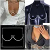 Other Cross Heart Crystal Chest Bracket Bra Chain Body Jewelry Necklace For Women Harness Lingerie Festival 221008 Drop Delivery Dh0Pw