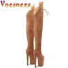 Kleidschuhe Wildlederstiefel 2022 Pole Dance Stripper High Heels Frauen Sexy Show Party Club 20 cm Plattform mit hohen Absätzen H240321