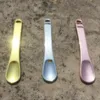 Newest Mini Smoking Colorful Zinc Alloy Spoon Spice Powder Shovel Portable Scoop Innovative Design Oil Rigs Nails Straw Snuff Snorter Sniffer Pipes Tool DHL