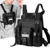 Mochila Techwear Chaleco táctico Bolsa Multibolsillos Funcional Hip Hop Cofre Hombres Mujeres Deporte al aire libre Raya reflectante Mini