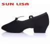 Skor Sun Lisa Women's Lady's Girl's Dancing Shoes Yoga Shoes Soft Pointe Ballet Jazz Dance Shoes Training Shoes Canvas Chunky Heel