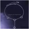 Other Stonefans Y Luxury Heart Shape Waist Chain Belt For Women Fashion Crystal Jewelry With Christmas Gift 221008 Drop Delivery Body Dhsac