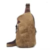Bag 2024 Retro Chest Satchel Men's Canvas Outdoor Single Shoulder Straddle Waterproof Ryggsäck