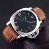 Panerai Automatiska klockor Swiss Movment Watch Silver Bezel Silicone Strap Mens Military Watch Montre HommePej7 WN-DMAQ