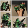 2024 Frauen Sommer Handwerk bestickt dreidimensionale Schmetterling Hausschuhe GAI Sandalen klobigen Absatz süß
