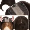 Toppers TESS Vrouwen Topper 10x12cm Haarclips Haartopper Pruiken van natuurlijk haar 100% echt haar Zijde basis Clip-in haarverlenging Blonde vrouwen