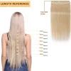 Extensions Snoilite Clip In Human Hair Extension 5 Clips NonRemy Hairpiece 1422Inch 75100g Thick Straight Hair Clip Natural Hair Blonde