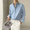 Chemises décontractées pour hommes 2024 Automne Solide Chemise Hommes À Manches Longues Coréen Chic Blouses Confortables Top Lâche Classique Y145