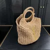 Sac à bandoulière Designer de luxe Sac fourre-tout en raphia Mode Été Voyage Sac de plage Sac à provisions Casual Minimaliste Fourre-tout Cool pour un été