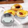 Pişirme Kalıpları 5 PCS Yumurta Tart Alüminyum Cupcake Cake Cookie Düzenli Kalıp Teneke Aracı Derin Fritöz Temizleme Fırçası Seti