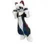 Furry Husky Fox Medium Long Fur Mascot Costume Walking Halloween Christmas Set Birthday Party Suit Party Size Christmas