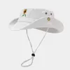 Berets ldslyjr Four Seasons Cotton Flower Embroidery Bucket Hat Fisherman Autdoor Travel Sun Cap for Men and Women 171