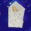 الاسم الشخصي Doudou Baby Born Born Arce Wrate Custom Name Plushed Dot Baby Swaddle 240311