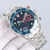 Watchmen Automatyczny ruch mechaniczny zegarki 44 mm chronografie Mineral Crystal 316L Stal ze stali nierdzewnej Montre de Luxe Watch