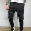 Pantalon pour hommes beau cargo résistant à l'usure entrejambe profonde longueur cheville fitness pour l'escalade