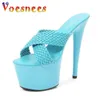 Dress Shoes 16.5CM Super High Heels Women New Gladiator Thick Platform Sandals Fashion Nightclub Female Summer Weave Slides Slippers H2403218LAGT0LU