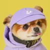Lüks Köpek Şapkası Beyzbol Kapağı Rüzgar Geçirmez Seyahat Spor Şapkası Luxurys Tasarımcıları Cap Pet Malzemeleri Köpek Giyim Nefes Alabaş Güneş Şapkası Köpekler